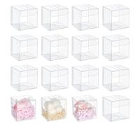 NBEADS 24 Cajas de Regalo Transparentes, 5x5x5cm PVC Caja Transparente de Embalaje Caja Rectángulo de PVC Plástico Transparente para Dulces, Dulces, Chocolate, Adornos para Fiestas de Bodas, Regalos