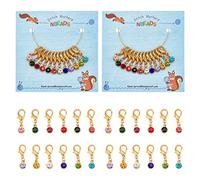 NBEADS 24 marcadores temáticos de Puntada de Piedra Natal, dijes de aleación de Ganchillo de Puntada de Cierre, Regalo Hecho a Mano para Tejer Tejer, Accesorios de Costura, fabricación de Joyas