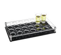NBEADS 25 Soporte para Bandeja de Vasos de Chupito, Soportes para Vasos de Chupito de Acrílico para Barra Bandeja para Servir Copas de Vino, Accesorios de Barra para Fiestas, Agujero: 3.8/7.45cm
