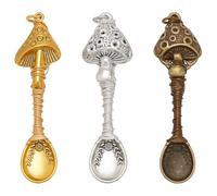 NBEADS 3 Colgante de Seta de Aleación, Colgantes de Aleación de Cuchara Collar Envuelto En Alambre Colgantes de Cucharas para Arte Y Joyería DIY, Collar, Pulsera, Llavero, 6.8cm de Largo