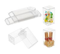 NBEADS 30 Caja de PVC Transparente., Cajas de Embalaje de Regalo Transparentes de Plástico de 5x5x10.1cm Caja Plegable Impermeable para Dulces, Galletas, Pasteles, Regalos Y Moldes de Chocolate