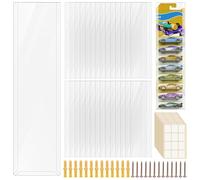 NBEADS 30 cajas de exhibición transparentes para modelos de coche, cajas de PVC deslizantes de pared, para almacenamiento y exposición, modelos