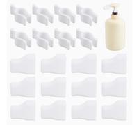 NBEADS 34pcs 2 estilos tapón bomba, incluido 17 uds. Bomba para jarabe de café Tapón Boquilla 17pcs Clip para Bomba para Loción, Champú Aceite Limpiador, Botellas para Casa Viaje Camping, Blanco