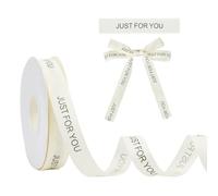 NBEADS 35 Yarda de Cinta de Grosgrain, Cinta de Satén de Poliéster con Estampado de Palabras Just FOR You de 2cm para Envolver Regalos, Cumpleaños, Bodas Y Ramos