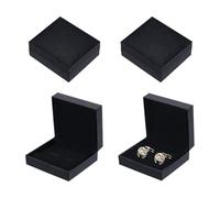 NBEADS 4 cajas de regalo para joyas, caja de gemelos de plástico, 6,8 x 7,65 x 3,1 cm, organizador de joyas portátil para viajes, uso diario, pinzas de corbata, joyas para regalar