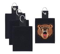 NBEADS 4 etiquetas con parche para tirar para parches morales, parches morales para llavero, panel adaptador con gancho y trabilla para etiqueta para equipaje, mochilas, collares para perros, bolsas