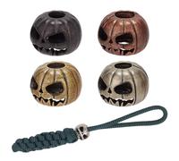 NBEADS 4 Pieza de Cuentas de Calavera de Calabaza de Latón, Cuentas de Cordón de Estilo Tibetano Cuentas para la Fabricación de Joyas Piezas de Accesorios de Bricolaje EDC