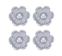 NBEADS 4 pisapapeles de tela de hierro con forma de flor, pesos para modelos de hierro al platino para coser, cortar telas, manualidades, escribir, dibujar, decoración de escritorio, 54 x 50,5 x 12,5