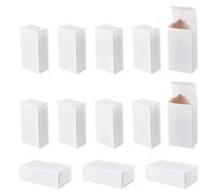 nbeads 50 caja de cartón blanco, regalo plegable cajas de regalo de cartón rectangular blanco regalo cajas de pastel para fiesta de cumpleaños nupcial de Navidad, 3,5 x 5,2 x 9,5 cm