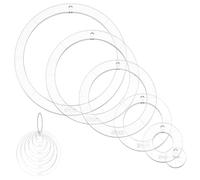 NBEADS 6 plantilla Acrílica para Acolchado Circular, Plantillas de Acolchado con Anillas con Bisagras para Encuadernación Plantillas de Acolchado Redondas para Costura Manualidades Álbumes de Recortes