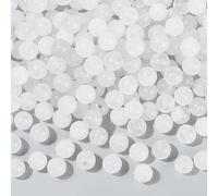 NBEADS Alrededor De 240 Piezas De Cuentas De Jade Natural, 6 mm Jade Blanco Redondo De Piedras Preciosas Sueltas Cuentas De Piedra Natural Espaciador Para El Collar Pulsera De Joyería, Agujero: 1 mm