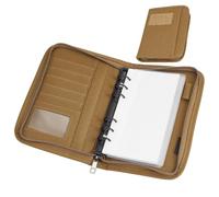 NBEADS Cuaderno táctico de anillas recargable A6, bloc de notas con 6 anillas, cremallera, tapa dura y 80 páginas, cubierta resistente al agua, para planificador, militar, oficina, campo, regalo