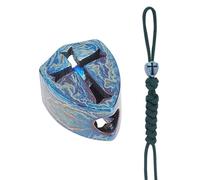 NBEADS Cuentas de cordón de titanio, escudo con cuentas de cuerda de paracaídas de aleación cruzada, cuentas de agujero grande, cuentas espaciadoras sueltas para colgante EDC, pulsera, cremallera,