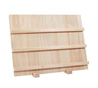 NBEADS Expositores para Pendientes de Madera, Expositor para Joyería de 3 Capas Porta Tarjetas para Tienda al por Menor, 30x14.1x30cm