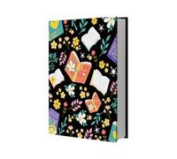 NBEADS Funda para libros, funda de tela elástica reutilizable para libros de texto de tapa dura, tapa blanda, hasta 20,6 x 27,4 cm