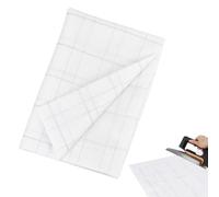 NBEADS Interfaz termofusible de 1,8 m x 1,2 m con rejilla, cinta adhesiva de tela no tejida con rejilla preimpresa de 63,5 x 63,5 mm, entretela termoadhesiva ligera para Quilting y trabajos de