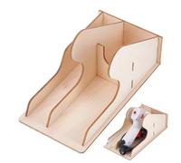 NBEADS Mini soporte para pistola de pegamento caliente, soporte para pistola de pegamento caliente de MDF con organizador para barras de pegamento para guardar objetos artesanales y proyectos de