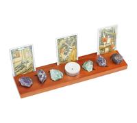 nbeads Soporte para cartas de tarot de madera, 28 x 7 x 1,6 cm, soporte para tarjetas de tarot con fase lunar, soporte para exhibición de tarot, tarjeta de oráculo, bruja, herramientas de adivinación