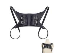 NBEADS Soporte para la Espalda de la Espada, Funda de Hombro Ajustable para Espada, Cinturón de Cuero con Doble Espalda para Espada Y Katana para Fiesta de Cosplay, Negro