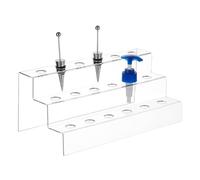 NBEADS Tapón de botella de vino de 18 agujeros y 3 niveles, 4.84 x 11.89 x 5.71 pulgadas, acrílico transparente, para escaleras, interior de 1.9 cm, soporte de exhibición para encimera