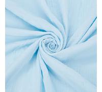 NBEADS Tela de gasa doble de 1,3 x 2 m, 100 % algodón, material de gasa suave natural, tela de algodón azul cielo claro para costura, acolchado, proyectos de manualidades y decoración del hogar