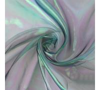 NBEADS Tela de Organza, Tela de Organza Sólida Nupcial de 3.28 Yarda Y 1.5m de Ancho, Tela de Poliéster de Organza con Gradiente Mágico para Escenario de Actuación de Vestido, Verde Mar