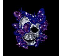 NBEADS Transferencia de Diamantes de Imitación con Forma de Mariposa Y Calavera para Planchar, Calcomanía de Transferencia de Calor Apliques de Reparación de Ropa para Camisetas Ropa Pantalones Bolsas