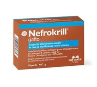 NBF Lanes Nefrokrill Gato, 30 perlas Softgel, apoyo a la función renal en caso de insuficiencia renal crónica, para gatos adultos y mayores