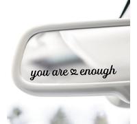 NBFU 3 calcomanías de vinilo inspiradoras con texto en inglés "You are Enough (negro, 12.7 cm x 1.8 cm)