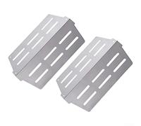 NbgrvB 2 piezas de placa de calor de acero inoxidable parrilla de gas deflector de calor de repuesto para deflector de parrilla de control frontal Weber
