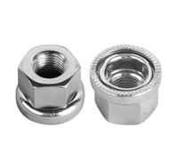 NbgrvB 2 piezas M9 a M10 38 para bicicleta para tuercas de buje de engranaje fijo bicicletas tornillo plateado oscuro