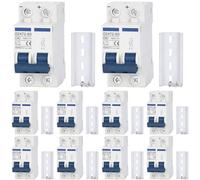 NbgrvB 2 polos CC MCB 1000 V 32 para interruptor de circuito de amperios | Liberación termomagnética solar fotovoltaica y para fuente de alimentación marina, instalación de riel DIN de 35 mm
