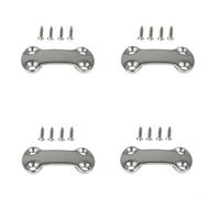 NbgrvB 4 x 25 mm 316 para placa de amarre de acero inoxidable con hebilla de leva, para amarre de barcos, asegurar cargas y para portabicicletas, incluye tornillos