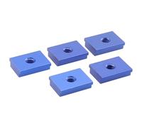 NbgrvB 5 tuercas deslizantes M6/M8 de aleación de aluminio con ranura en T, herramientas de carpintería, azul, para sierra de mesa, sierra ingletadora, mesa de fresado M8