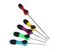 NbgrvB 5pcs Carpa Pesca Herramienta Boilie Taladro Agujas de cebo Kit de Stringer con Mango Ergonómico para Carne Pellet Queso Boilies Línea Roscado