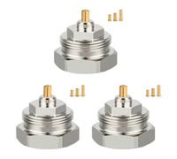 NbgrvB Adaptador de cabeza termostática M30x10 a M30x15, 3 piezas, latón macizo cromado convertidor de radiador válvulas Oventrop antes de 1998