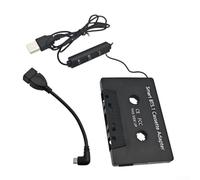 NbgrvB Adaptador de casete inalámbrico para coche, convertidor de audio para coche con alimentación USB y controles de reproducción de audio
