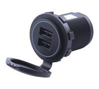 NbgrvB Adaptador de corriente de carga rápida para coche dual USB de 5 V 4.8 A, enchufe impermeable de 12 a 24 V para RV para camión barco carga de dispositivos