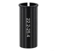 NbgrvB Adaptador de tija de sillín de bicicleta de 22,2 mm a 25,4 mm, para manguito reductor de aluminio mecanizado CNC 6061 para piezas de bicicleta, negro de 60 mm de longitud (22,2 a 25,4 mm S)