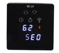 NbgrvB AT-86 Controlador de temperatura de sauna, operación del calentador del panel de control del baño de vapor, para iluminación y temporizador 30M-12H, plástico ABS negro