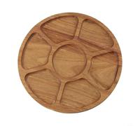 NbgrvB Bandeja de madera para servir rompecabezas con compartimentos para aperitivos de fiesta de Navidad en mesas de café (D)
