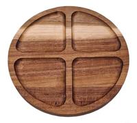 NbgrvB Bandeja de madera para servir rompecabezas con compartimentos para aperitivos de fiesta de Navidad en mesas de café (C)