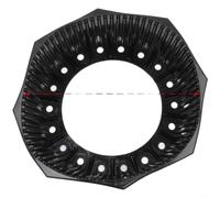 NbgrvB Base de cilindro de buceo de goma para tanques de 4 a 12 L y 15 L, aleación de aluminio reforzada con alta absorción de impactos elástica y ranuras de drenaje (para 4-6 L)