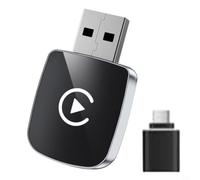 NbgrvB Cable a inalámbrico para adaptador CarPlay para auto, USB inteligente - Dongle Factory Wired para CarPlay