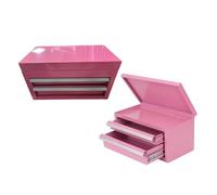 NbgrvB Caja de almacenamiento de metal de 3 cajones con forro de EVA | Organizador con rodamientos de bolas, herramientas de maquillaje para suministros de arte, pecho portátil de 3 niveles
