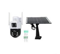 NbgrvB Cámara de seguridad inalámbrica para exteriores de 4 MP con doble lente solar 4G PTZ, sistema CCTV con detección humana AI para visión nocturna, inclinación panorámica de 350°, clasificación