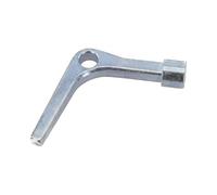 NbgrvB Cerradura cuadrada de acero galvanizado para muebles de 7 mm/8 mm, pestillo de puerta de armario de accionamiento cuadrado interno robusto mecanismo de rallador único, llave plateada