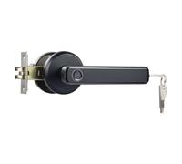 NbgrvB Cerradura de tres puntos para puertas interiores de madera y metal, aleación de aluminio electrónica para cerradura de puerta con reconocimiento de semiconductores, tipo de energía de respaldo