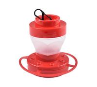 NbgrvB Comedero colgante para colibríes con diseño a prueba de fugas y recipiente de alimentos desmontable, transparente, fácil de llenar y limpiar, para gorriones/pin/golondrina/periquitos, para rojo