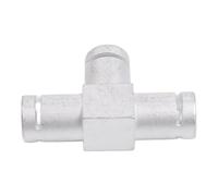 NbgrvB Conector de aluminio para cafetera de dos vías, interfaz de tres vías, pieza de repuesto para cafeteras espresso, aluminio plateado T